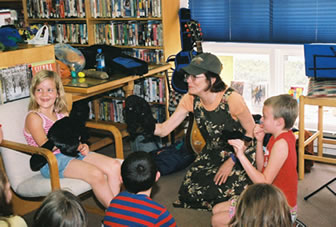 Lydia at Newburgh Library